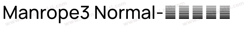 Manrope3 Normal字体转换
